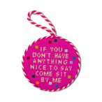 Needlepoint Ornament - Come Sit By Me - Furbish Studio