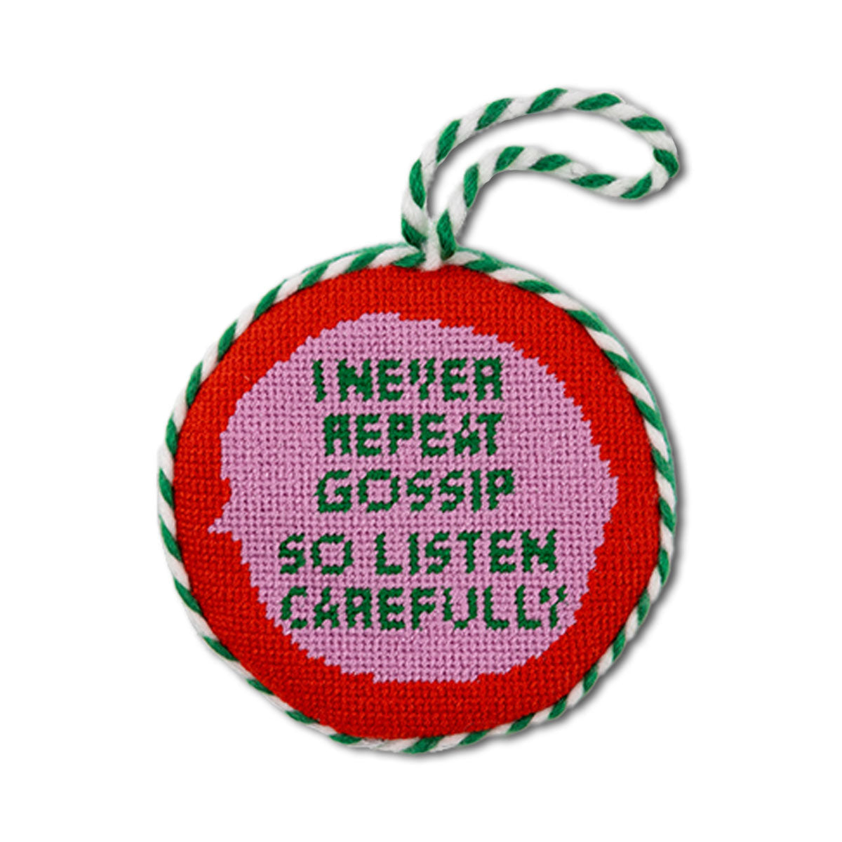 Needlepoint Ornament - Gossip - Furbish Studio
