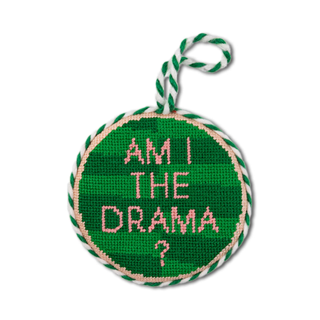Needlepoint Ornament - Drama - Furbish Studio