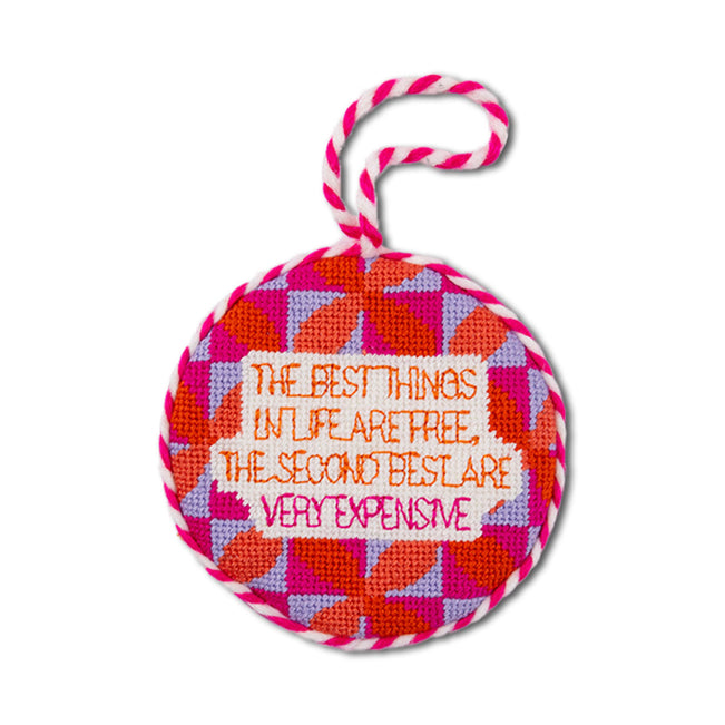 Needlepoint Ornament - Expensive - Furbish Studio