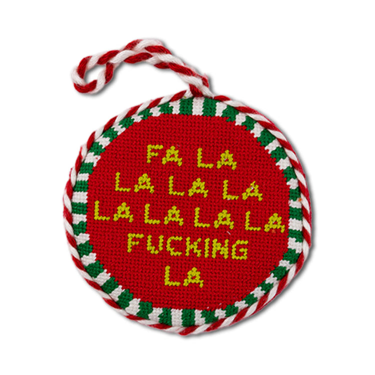 Needlepoint Ornament - Fa La La - Furbish Studio