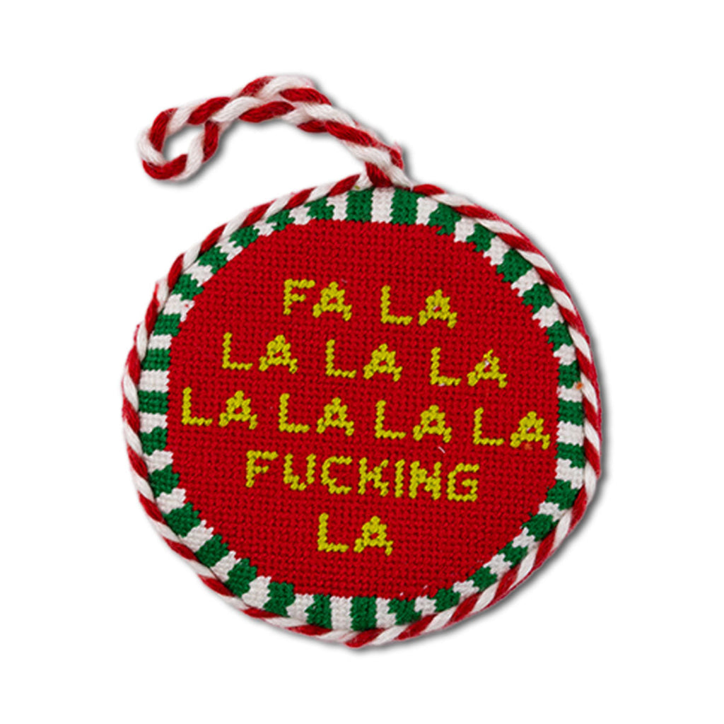 Needlepoint Ornament - Fa La La - Furbish Studio