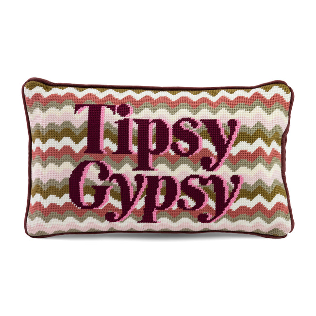 Tipsy Gypsy Needlepoint Pillow - Furbish Studio