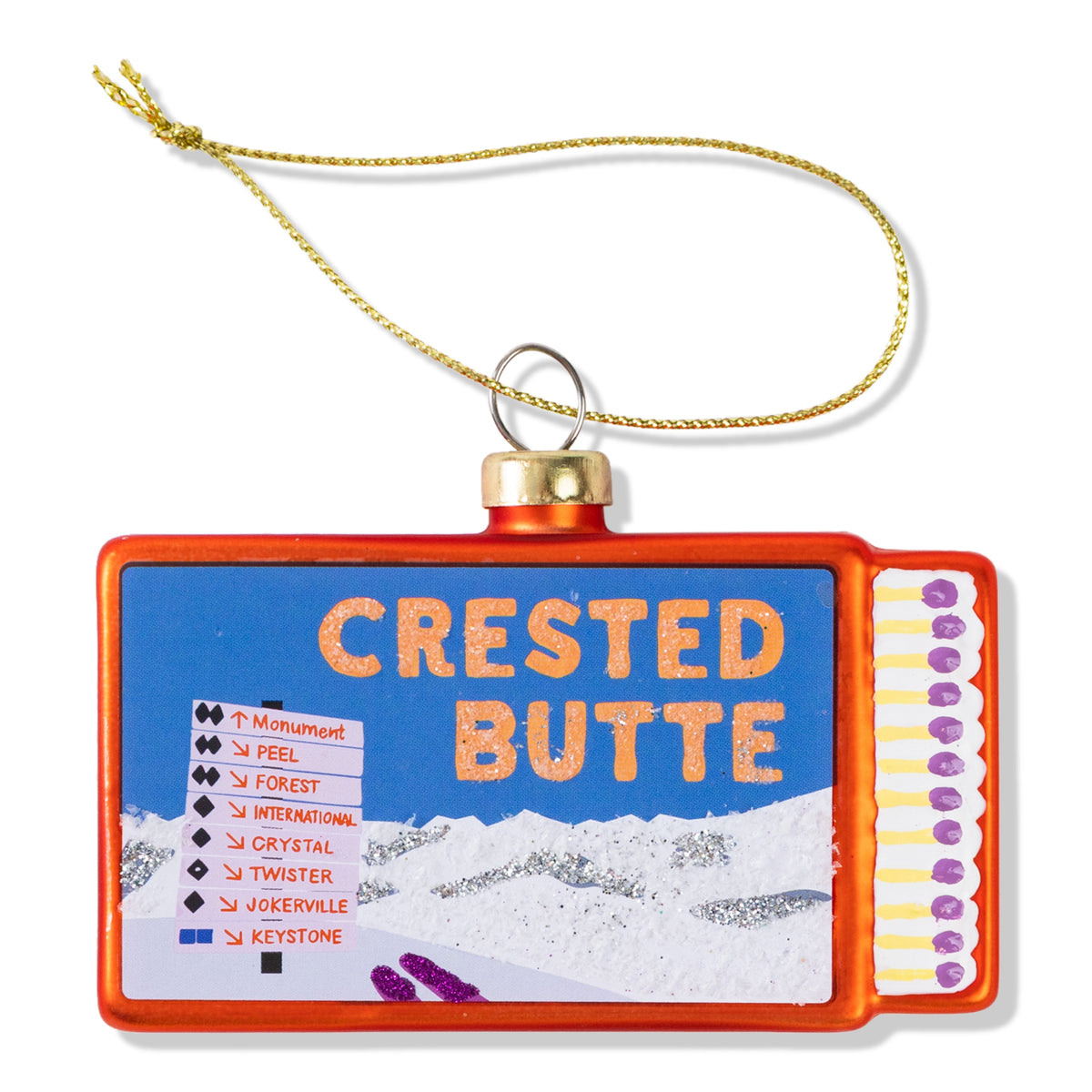 Matchbook Ornament - Crested Butte - Furbish Studio