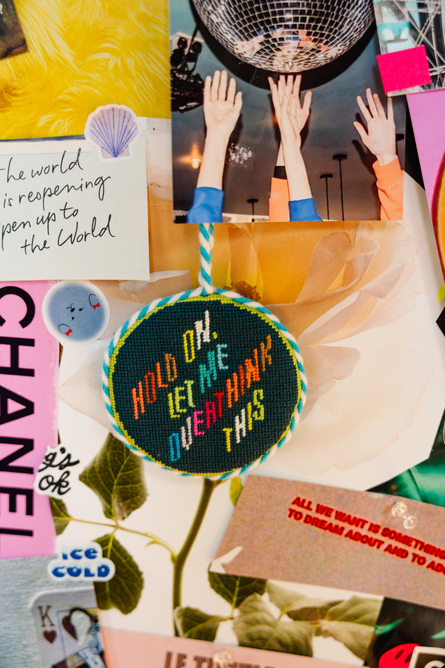 Needlepoint Ornament - Overthink - Furbish Studio
