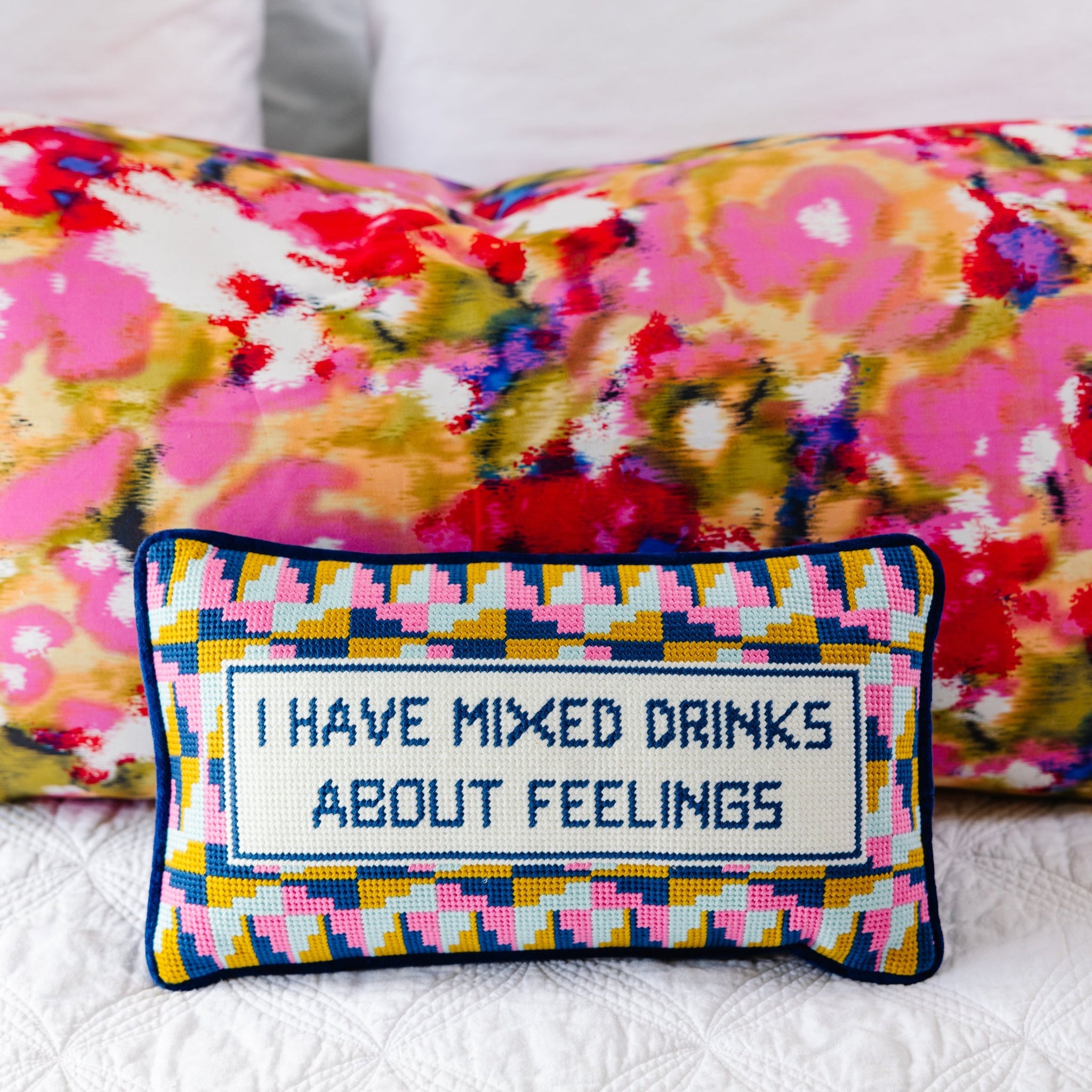Mixed Drinks Needlepoint Pillow - Thumbnail 5