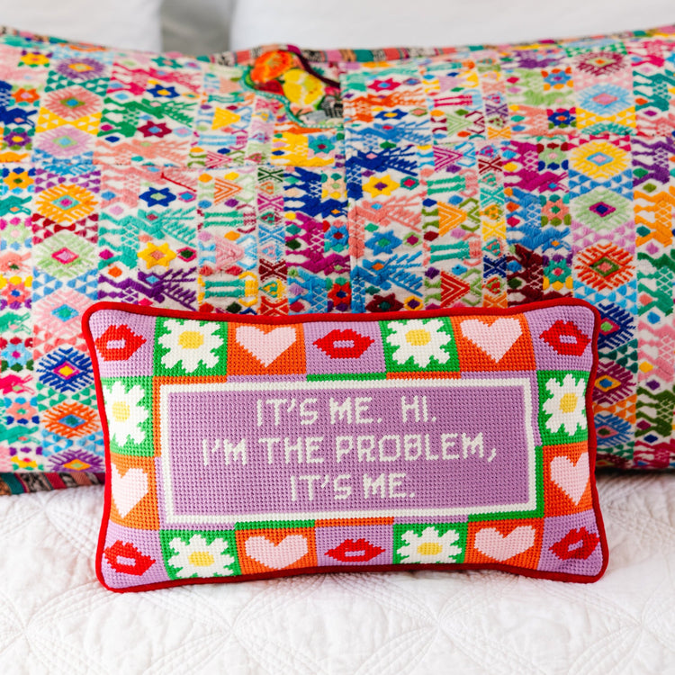 It's Me Needlepoint Pillow - Furbish Studio
