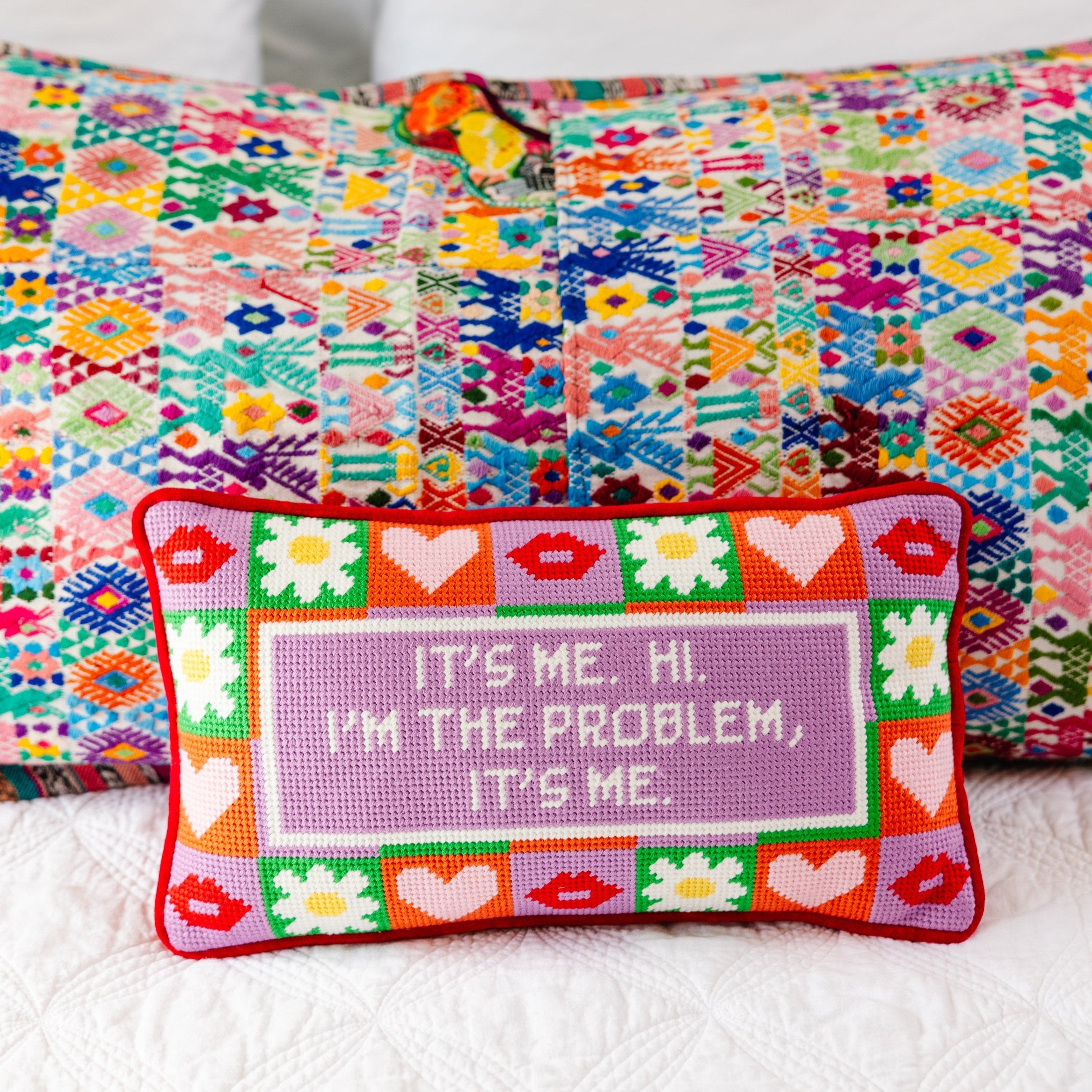 Its Me Needlepoint Pillow