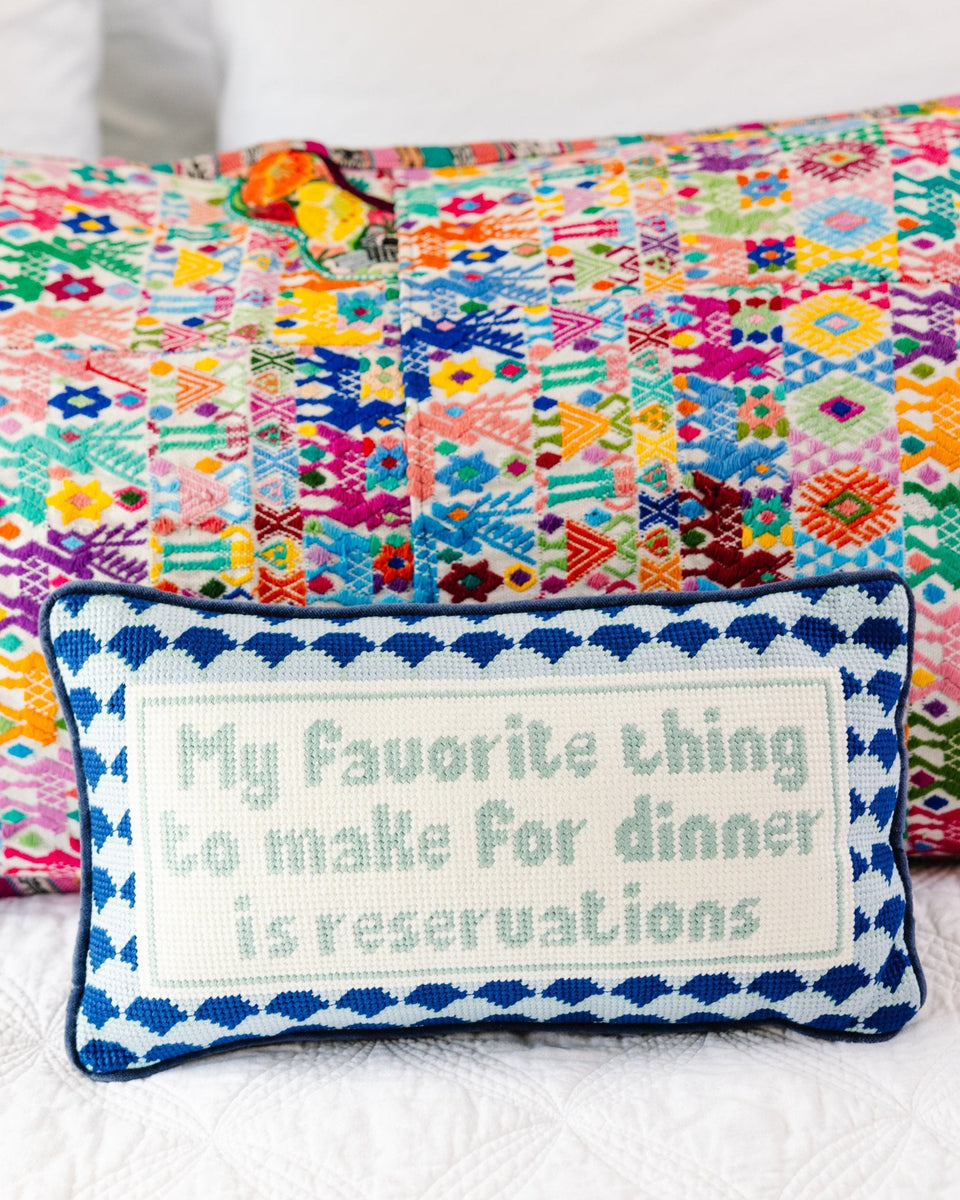 Furbish Studio - Reservations Needlepoint Pillow