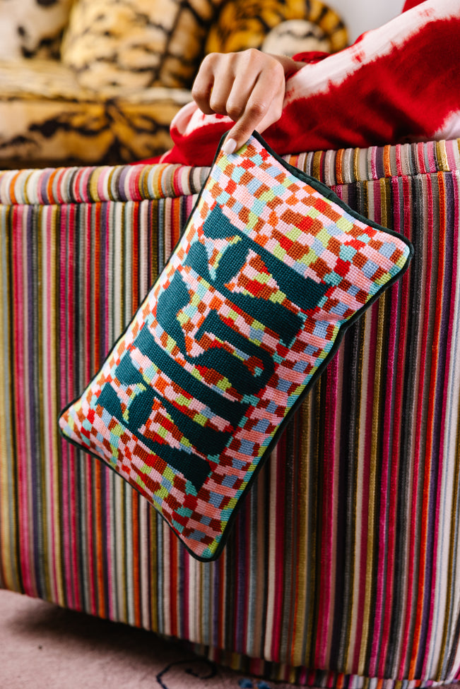 High Needlepoint Pillow - Furbish Studio