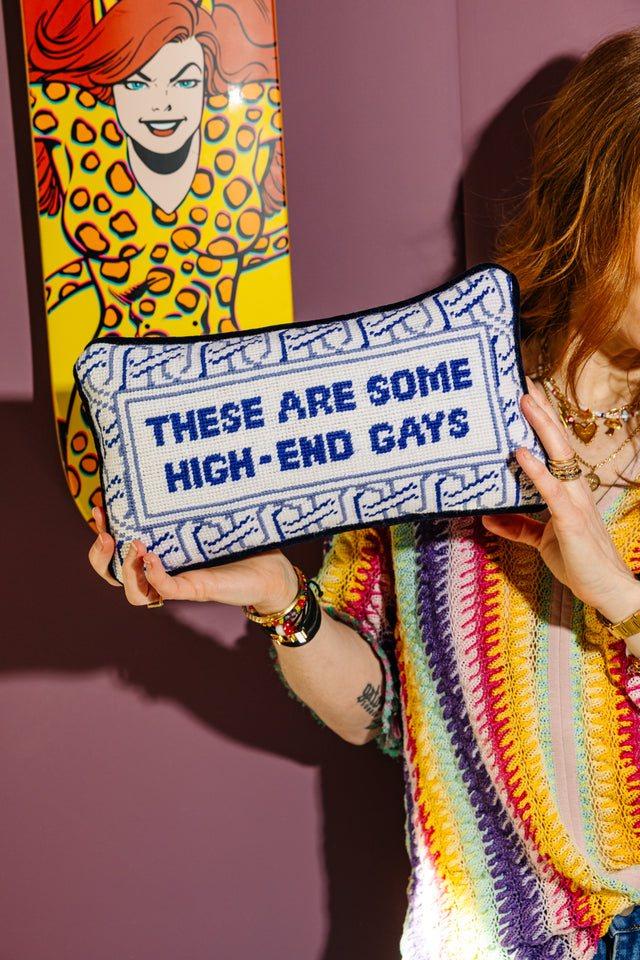 High-End Gays Needlepoint Pillow - Furbish Studio