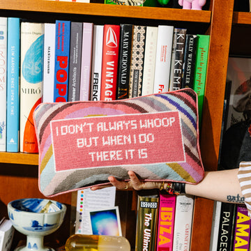 Whoop There It Is Needlepoint Pillow - Furbish Studio