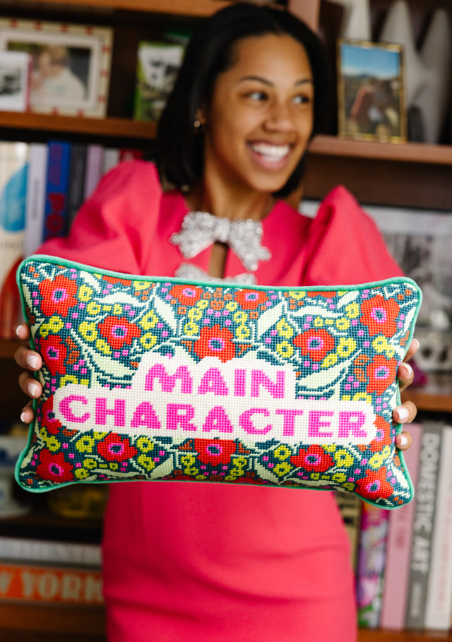 Main Character Needlepoint Pillow - Furbish Studio