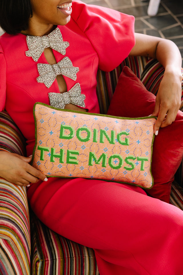 Doing the Most Needlepoint Pillow - Furbish Studio