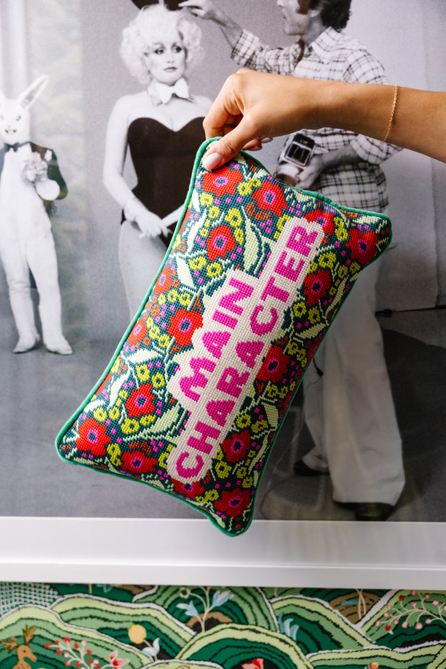 Main Character Needlepoint Pillow - Furbish Studio