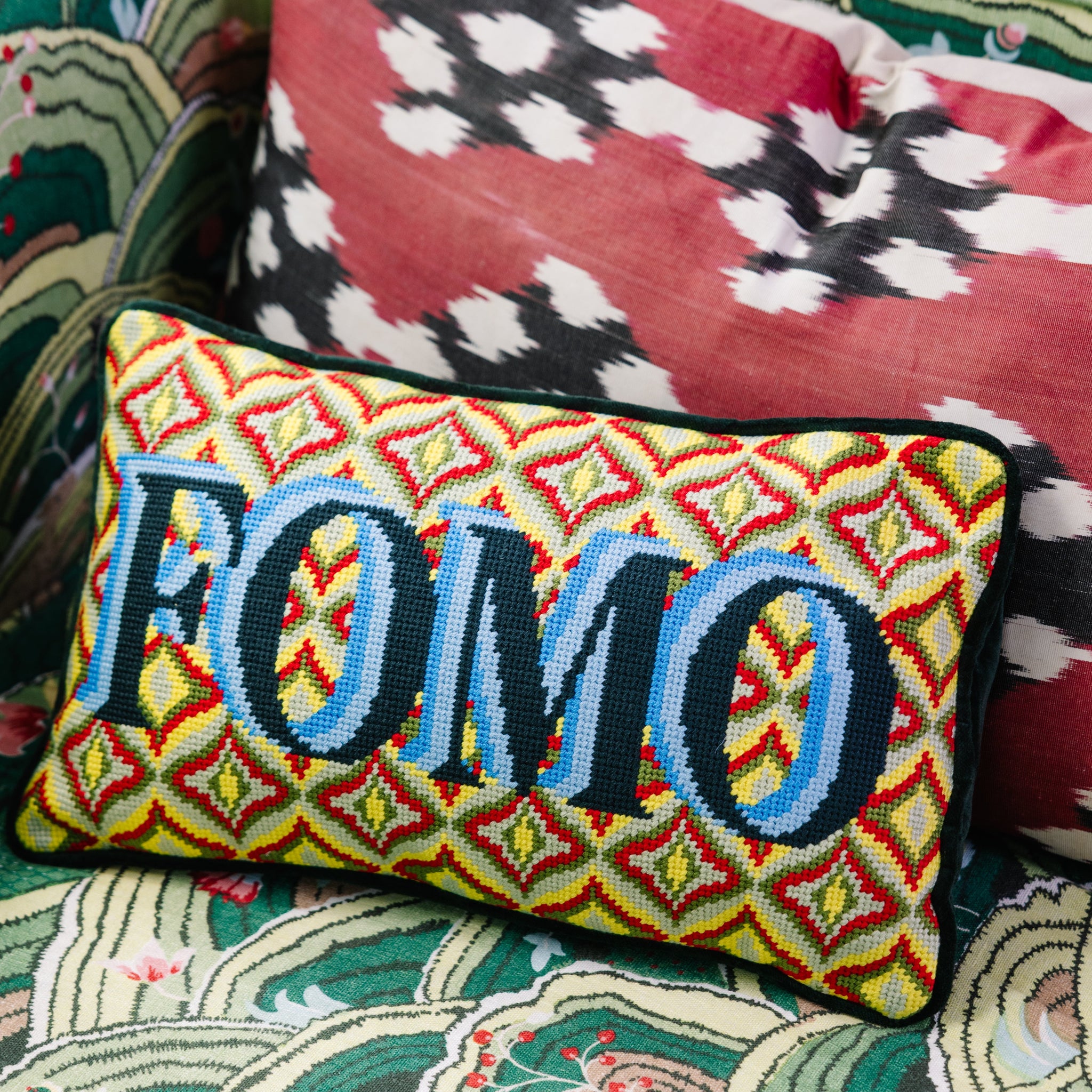 FOMO Needlepoint Pillow - Furbish Studio