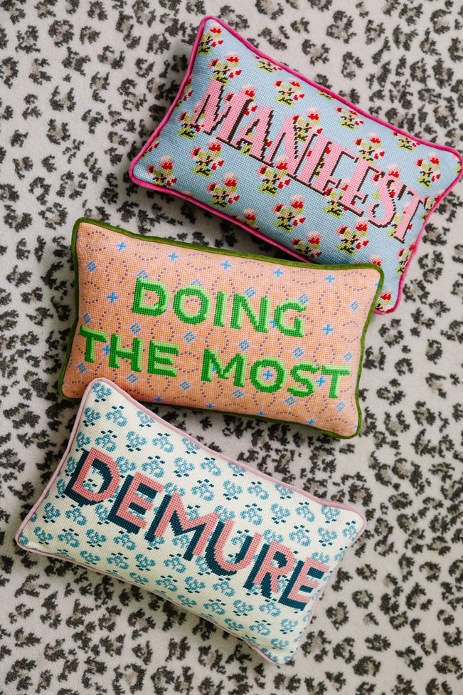 Doing the Most Needlepoint Pillow - Furbish Studio