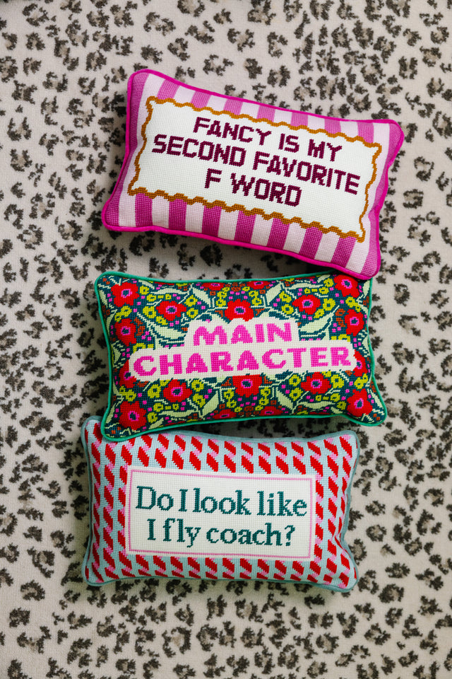Main Character Needlepoint Pillow - Furbish Studio