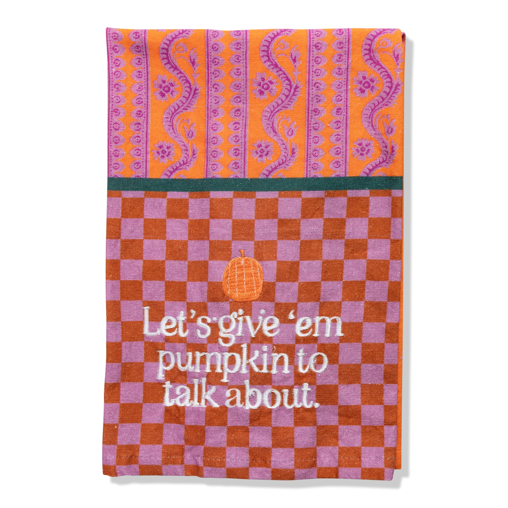 Furbish Studio Pumpkin To Talk About Dish Towel