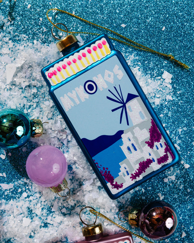 Matchbook Ornament - Mykonos - Furbish Studio