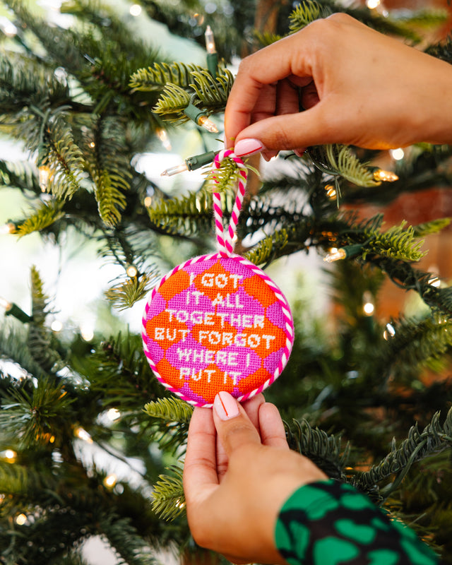 Needlepoint Ornament - Got It All Together - Furbish Studio