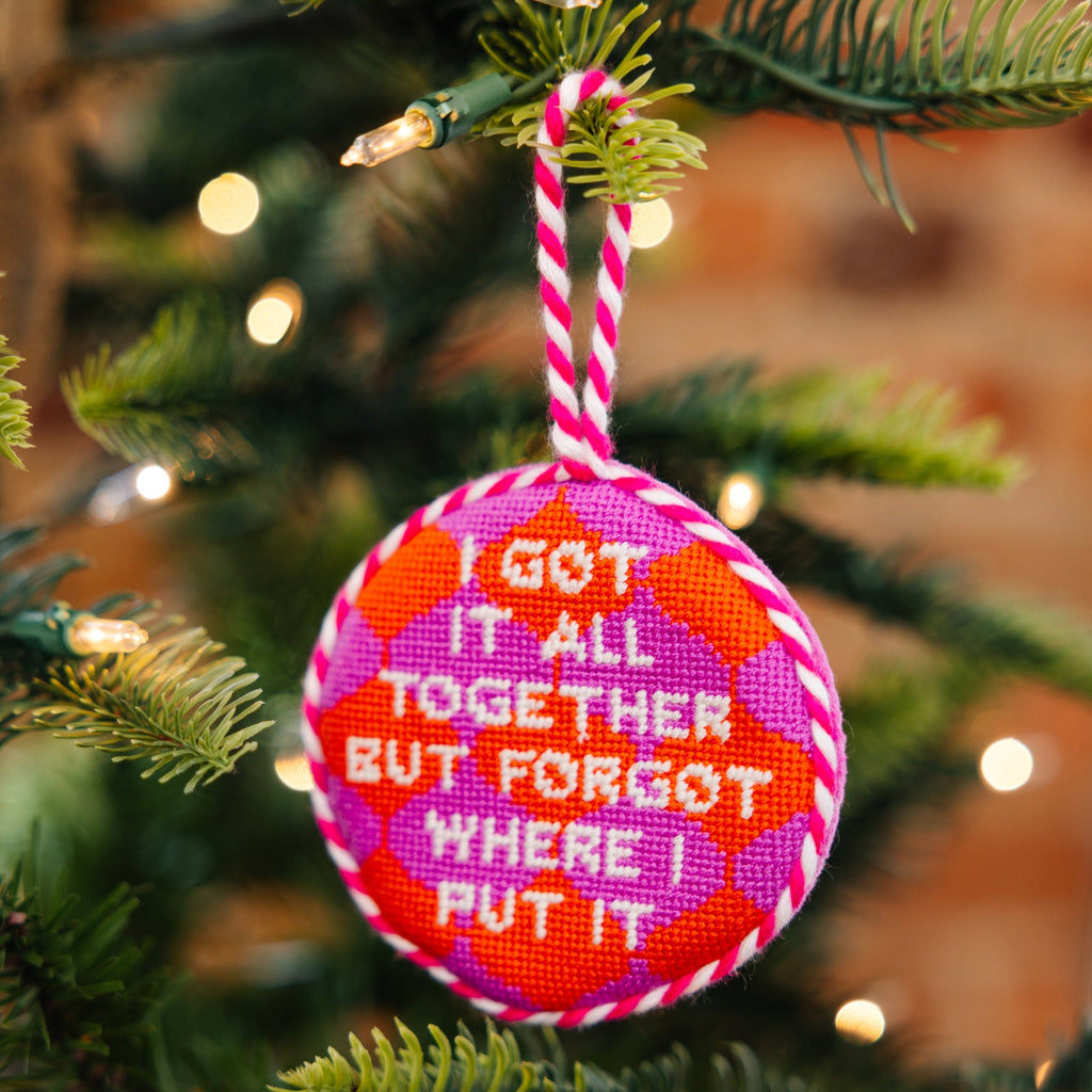 Needlepoint Ornament - Got It All Together - Furbish Studio
