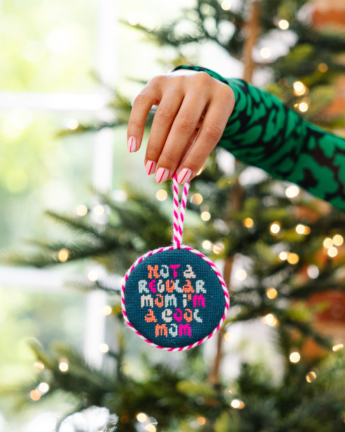 Needlepoint Ornament - Cool Mom - Furbish Studio