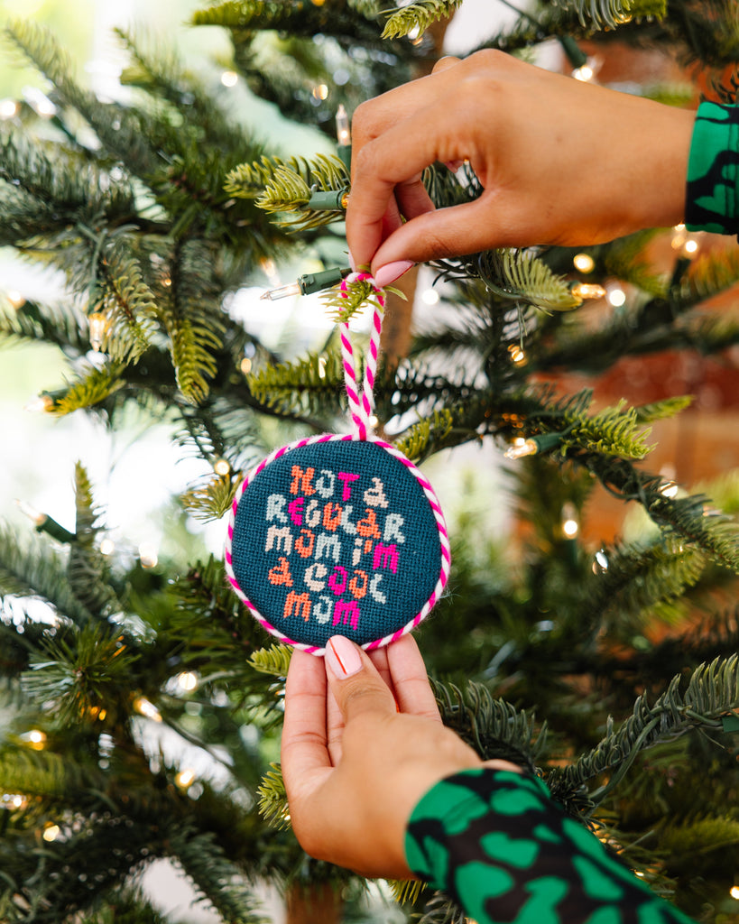 Needlepoint Ornament - Cool Mom - Furbish Studio