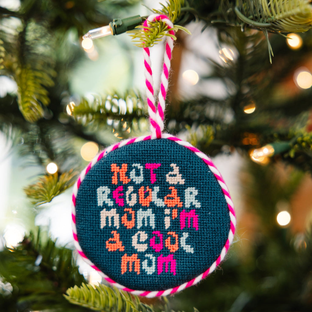 Needlepoint Ornament - Cool Mom - Furbish Studio