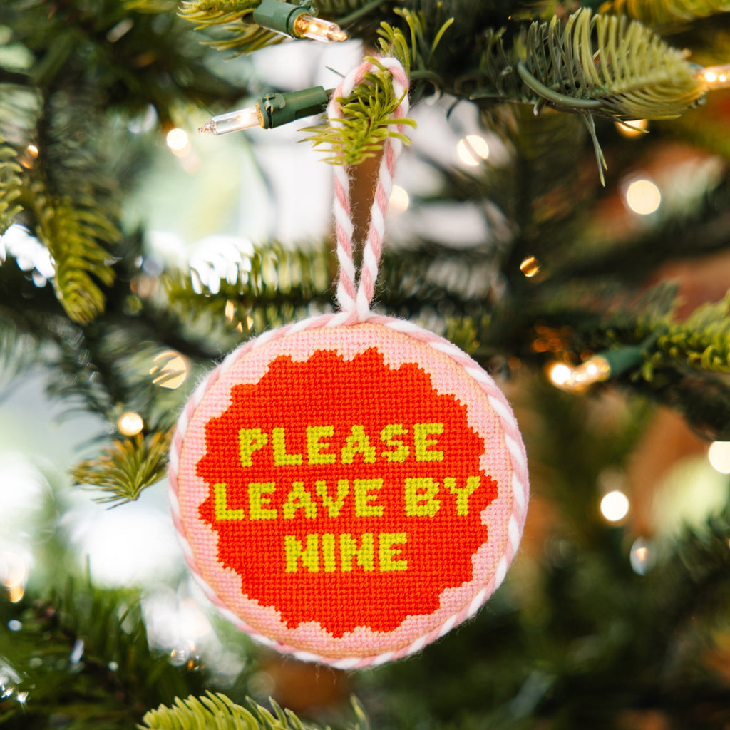 Needlepoint Ornament - Leave by Nine - Furbish Studio