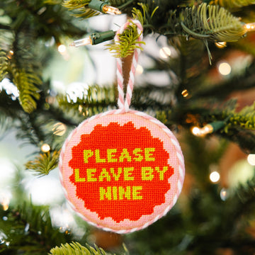 Needlepoint Ornament - Leave by Nine - Furbish Studio