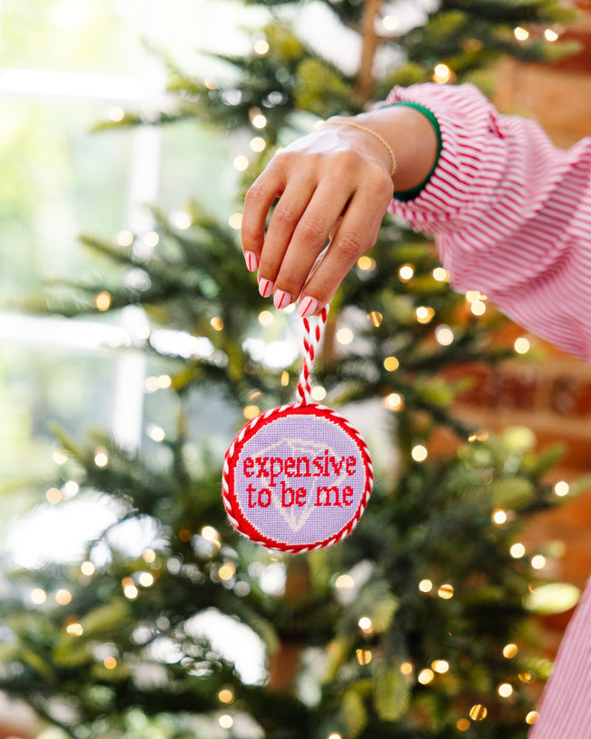 Needlepoint Ornament - Expensive To Be Me - Furbish Studio