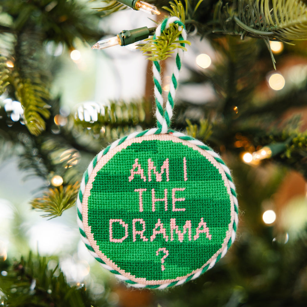 Needlepoint Ornament - Drama - Furbish Studio
