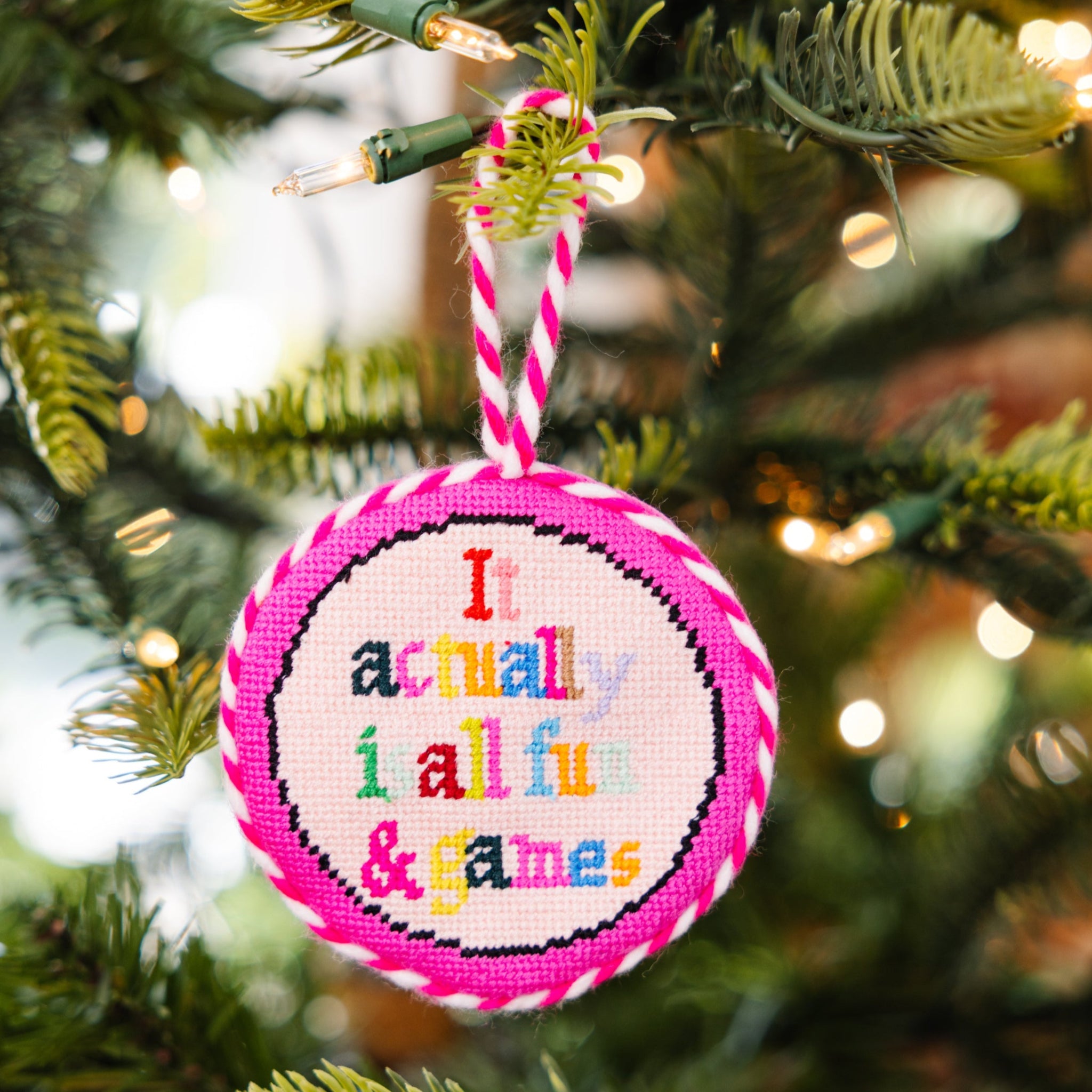 Needlepoint Ornament - Fun & Games