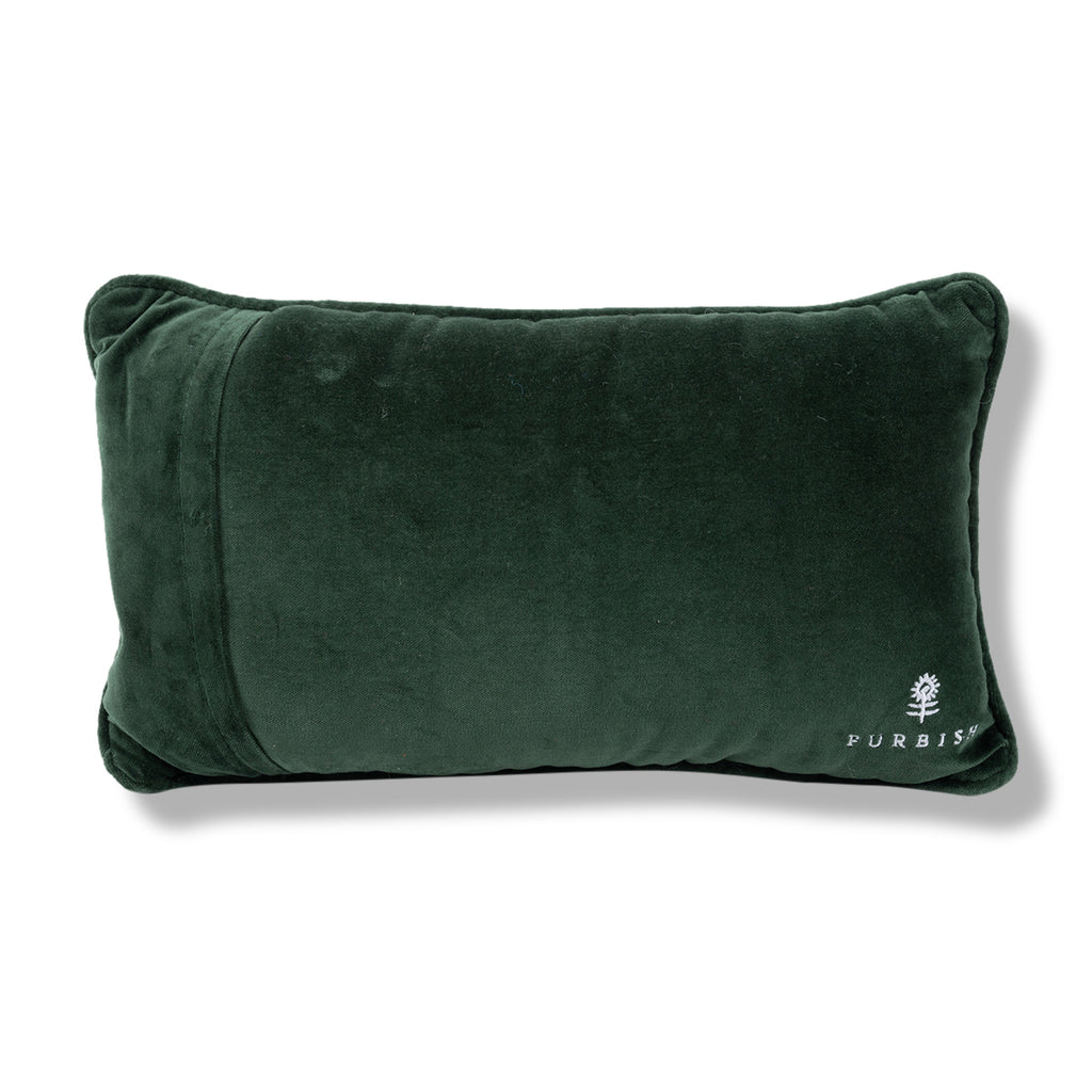 Pair of Paris Scene Celadon Green Needlepoint Pillows