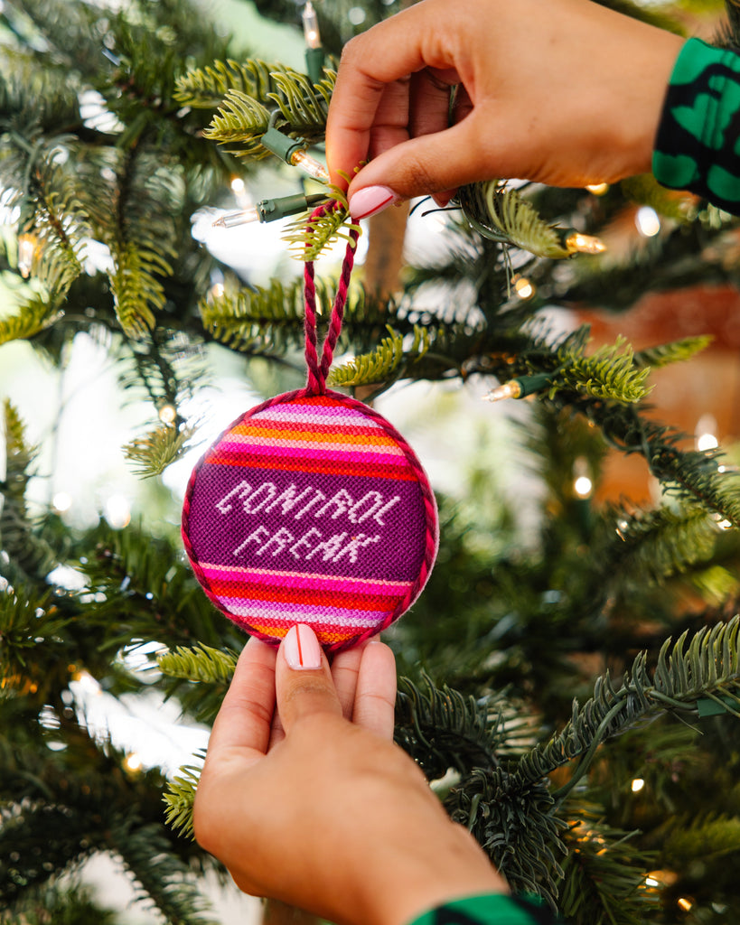 Needlepoint Ornament - Control Freak - Furbish Studio