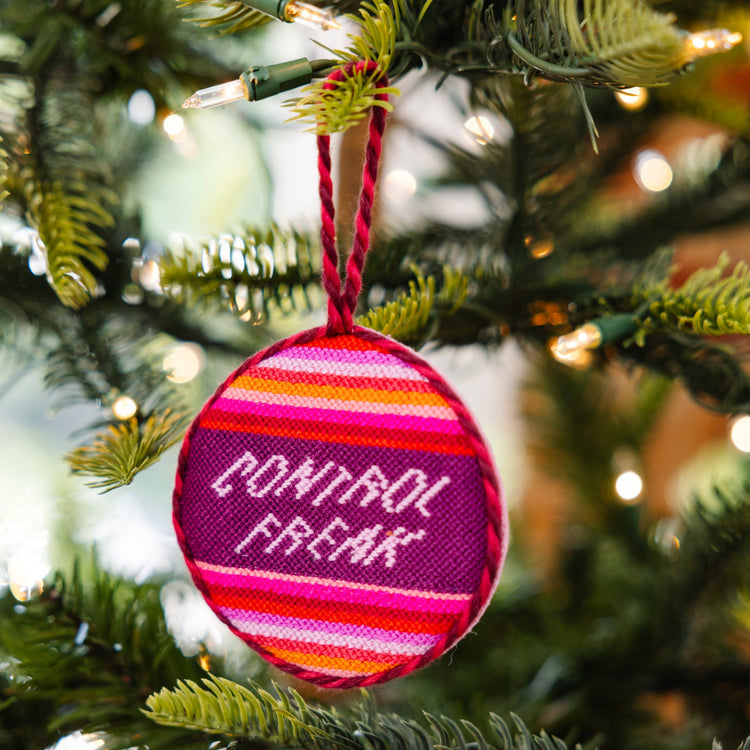 Needlepoint Ornament - Control Freak - Furbish Studio