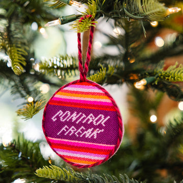 Needlepoint Ornament - Control Freak - Furbish Studio