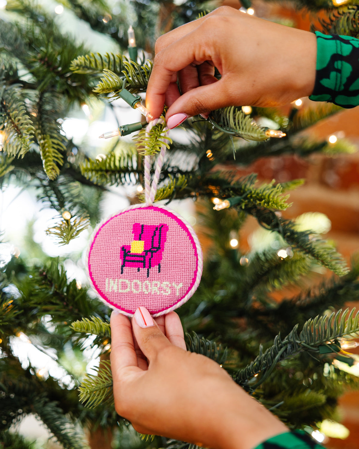 Needlepoint Ornament - Indoorsy - Furbish Studio