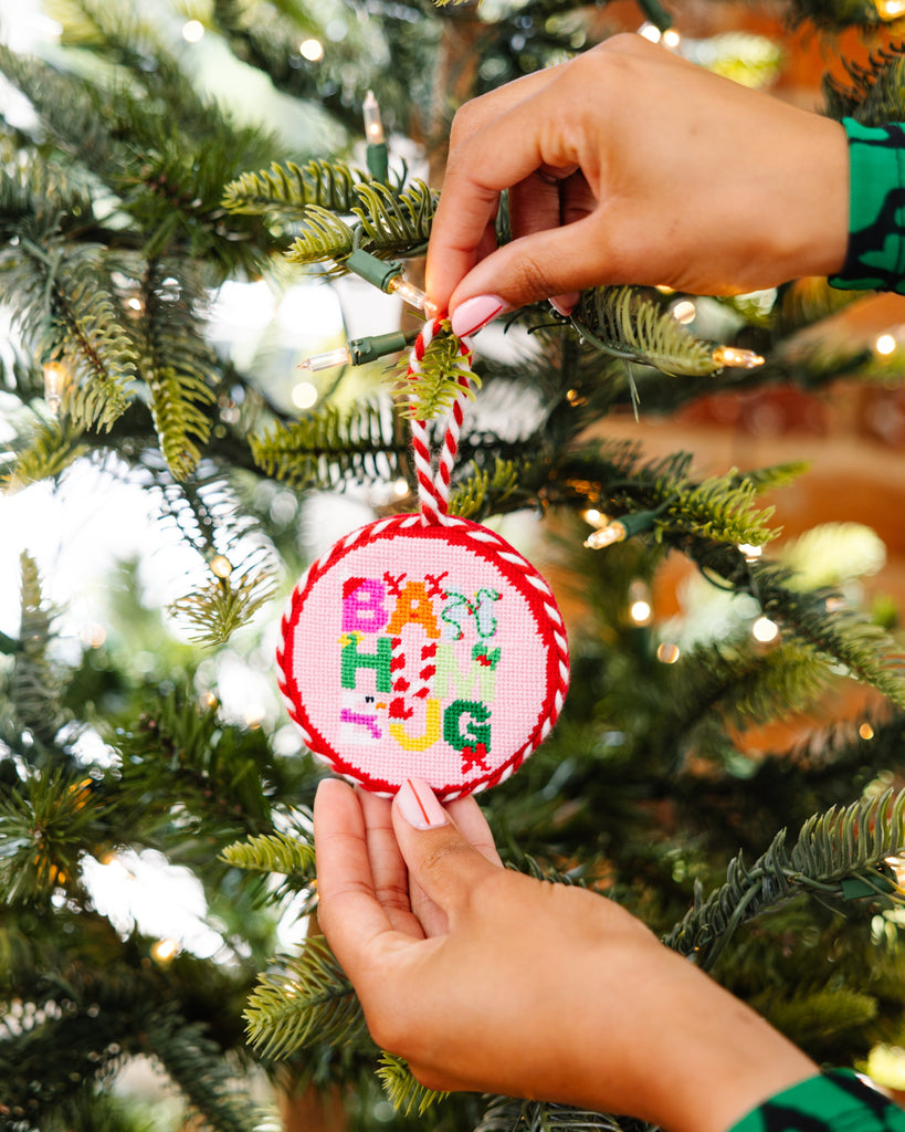 Needlepoint Ornament - Bah Humbug - Furbish Studio