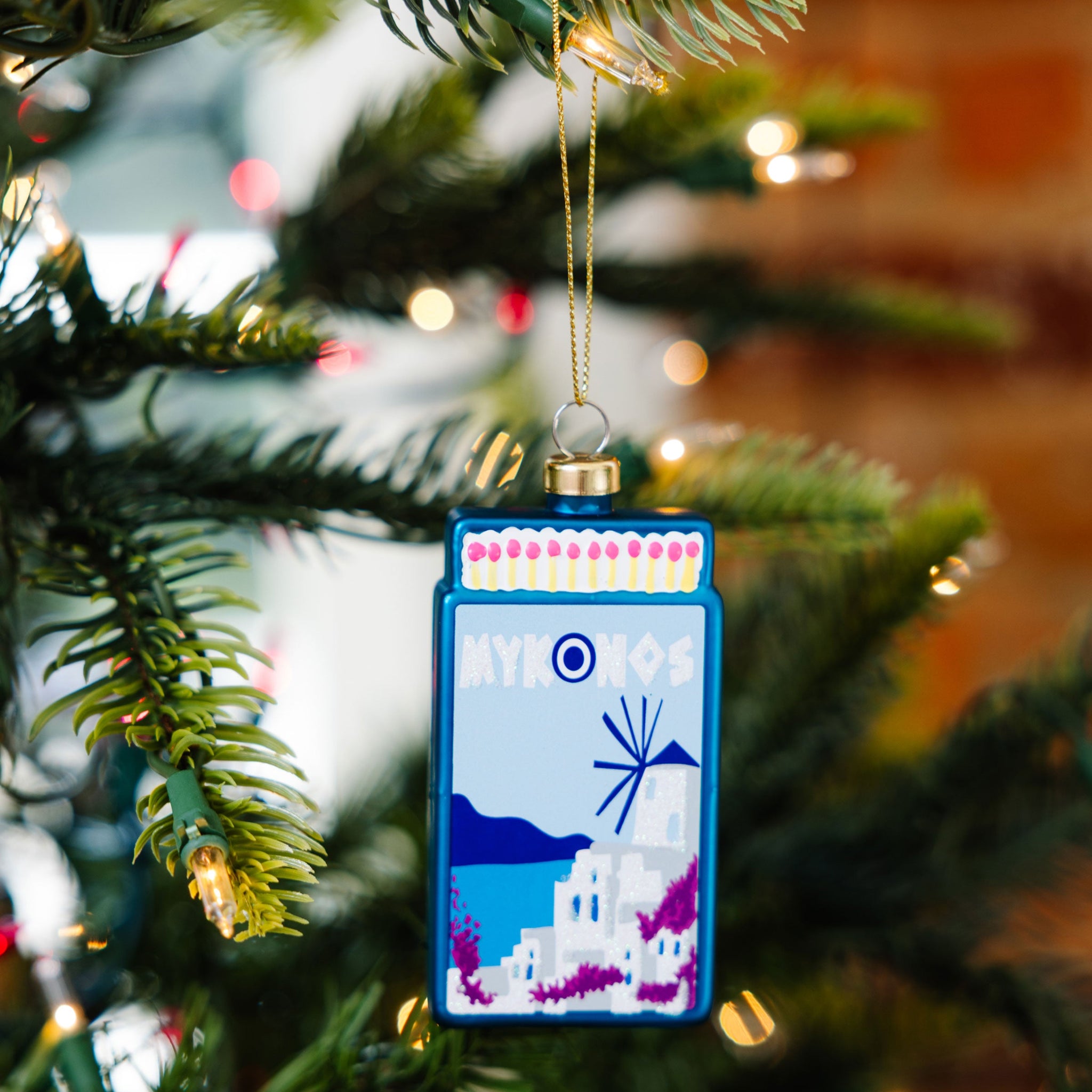 Matchbook Ornament Mykonos