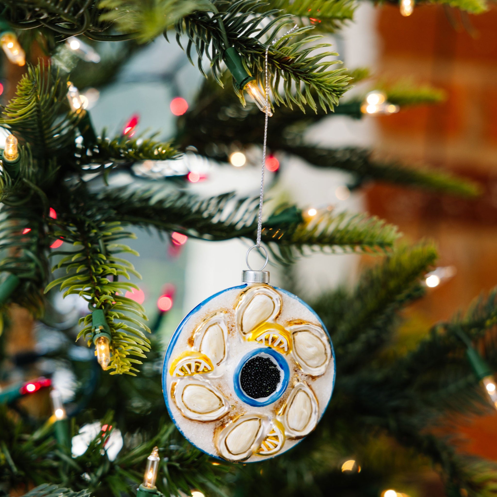 Caviar Plated Oyster Ornament