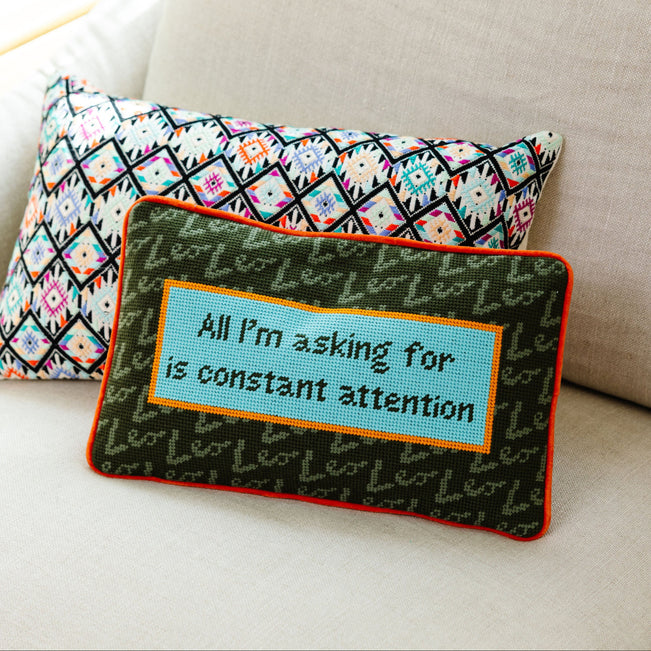 Leo Needlepoint Pillow - Furbish Studio