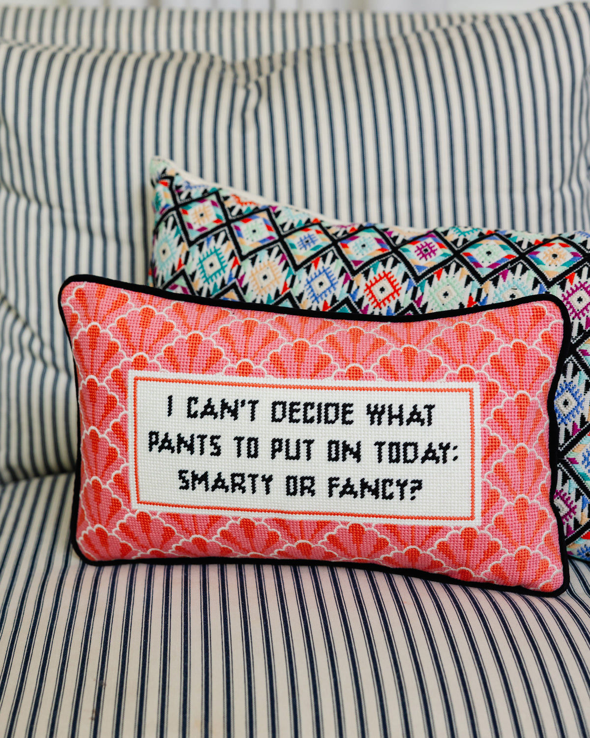 Pants Needlepoint Pillow
