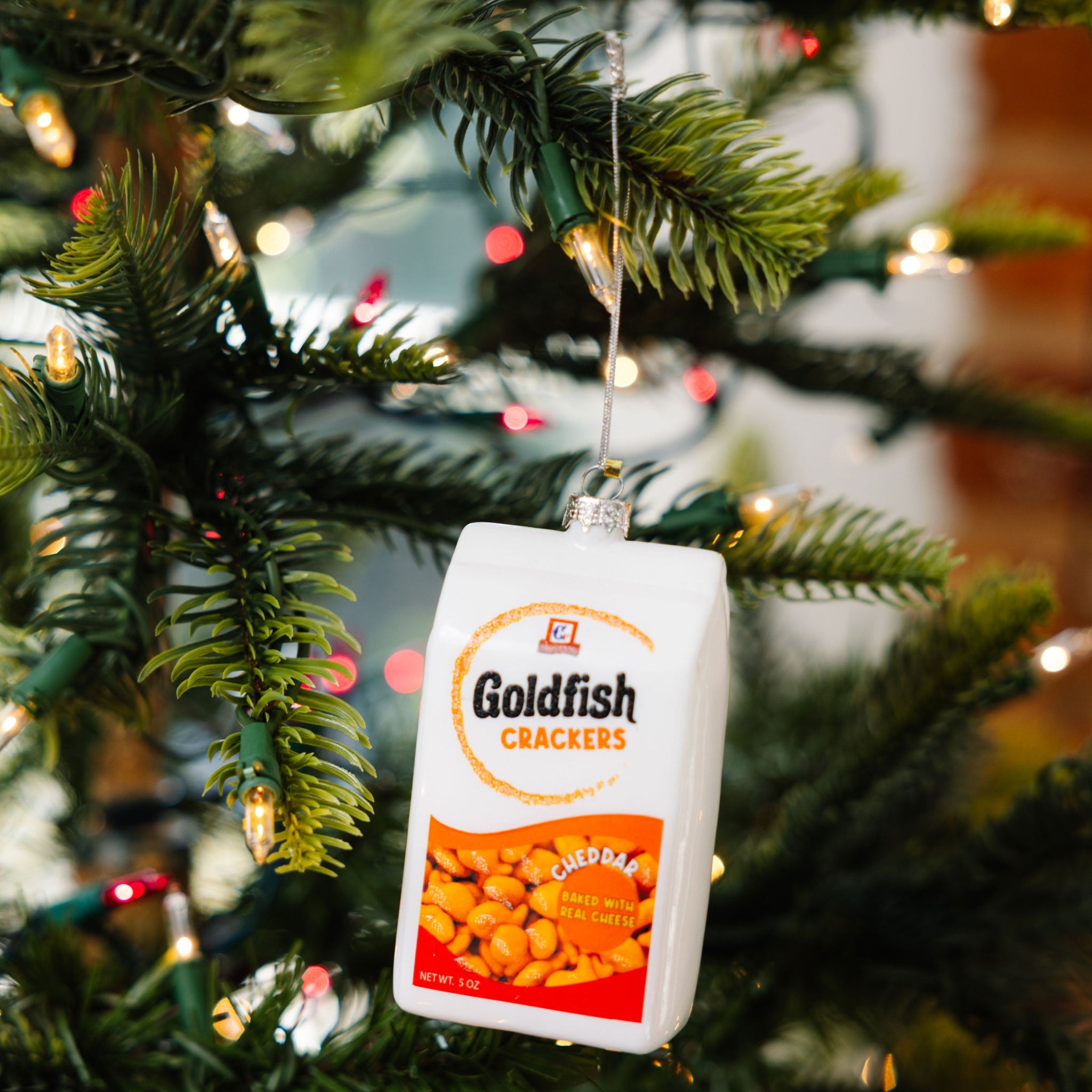 Box Goldfish Crackers Ornament