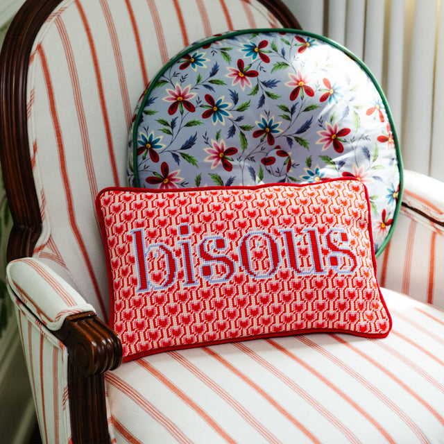 Bundle - Bisous Needlepoint Pillow - Furbish Studio