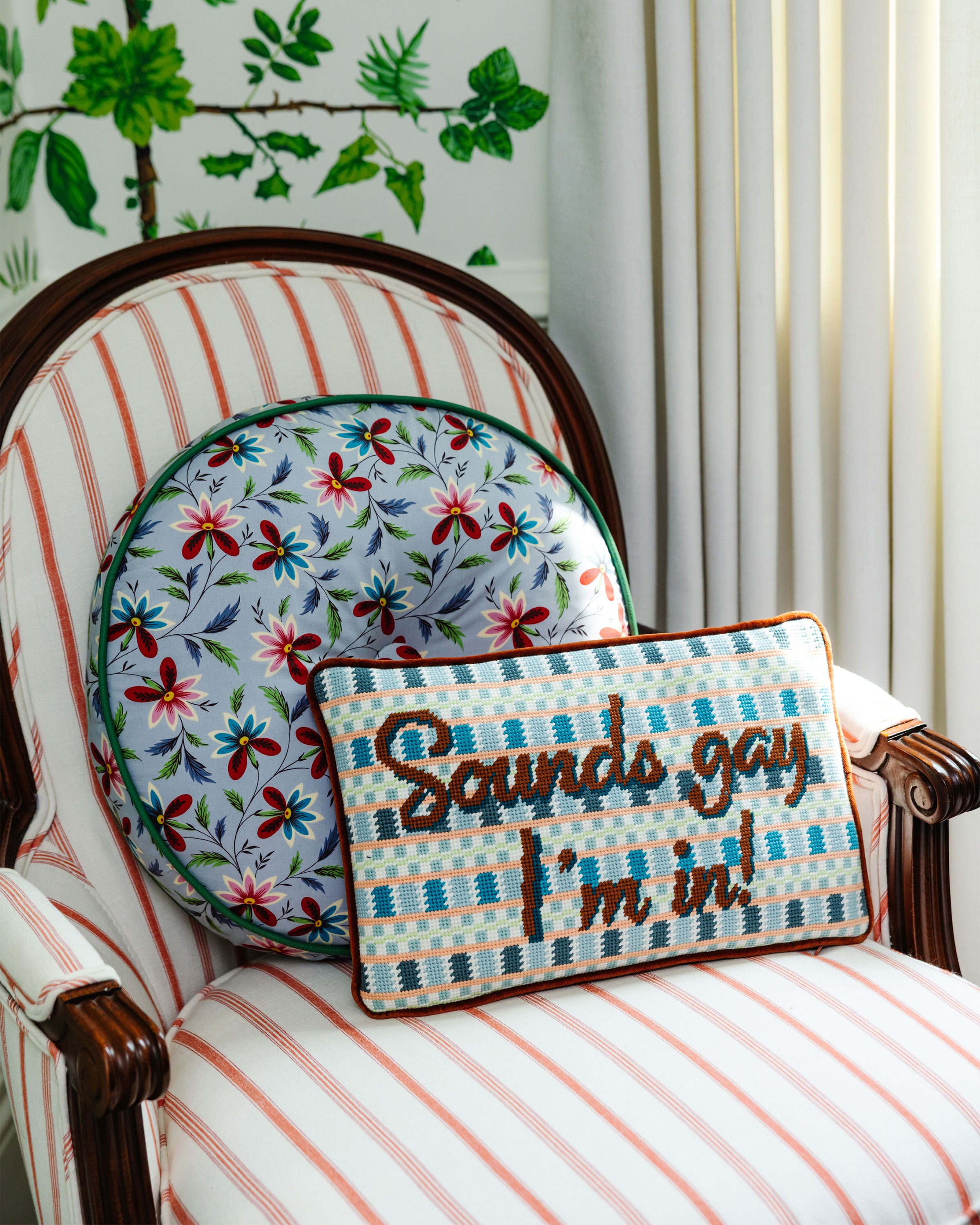 Sounds Gay Needlepoint Pillow | Furbish Studio