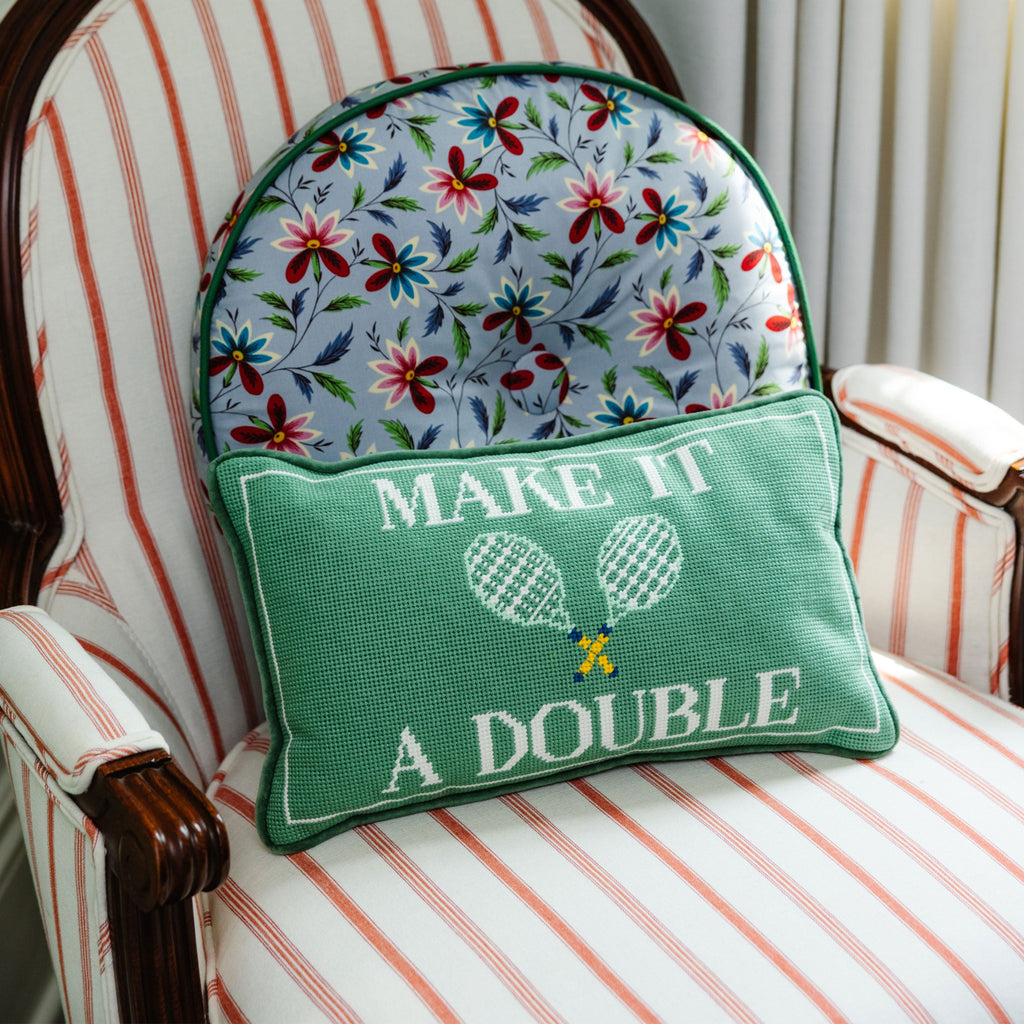 Make It A Double Needlepoint Pillow - Furbish Studio