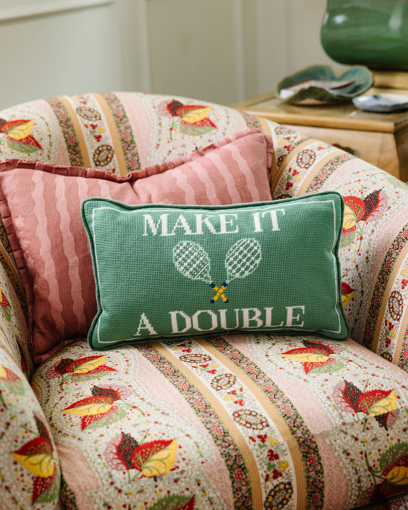 Make It A Double Needlepoint Pillow – Furbish Studio