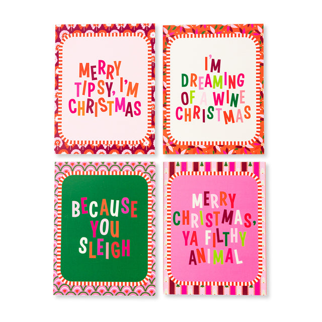 Boxed Greeting Card S/8 - Booze Set - Furbish Studio